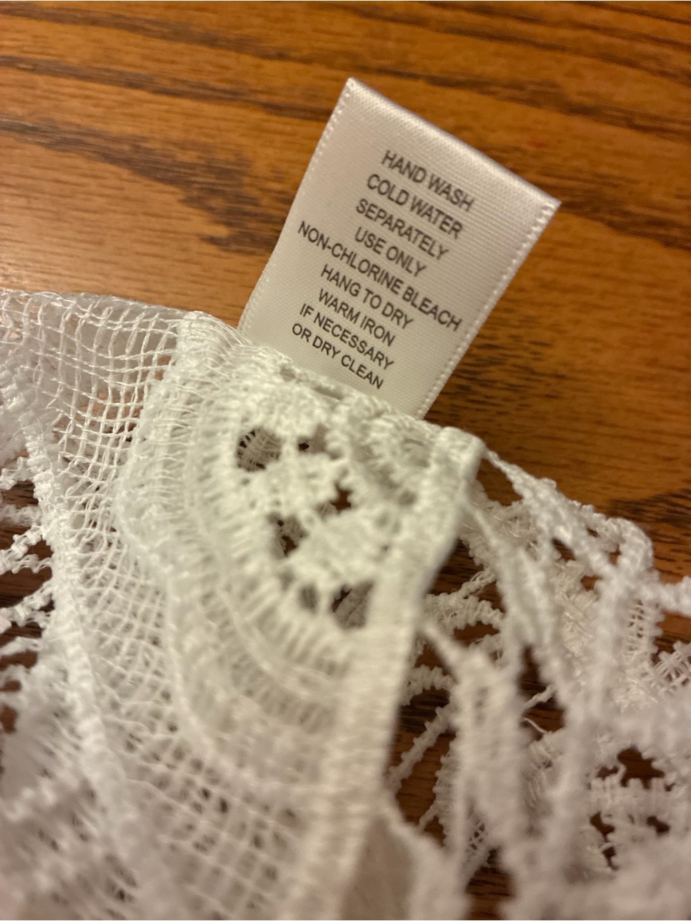 Rabbit Rabbit Rabbit White Crochet Lace Open-Front Blouse - Picture 5 of 7
